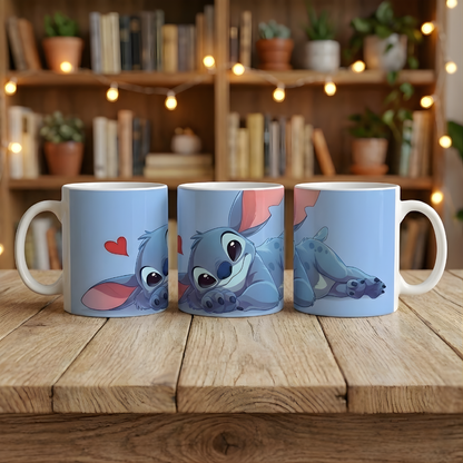 Caneca Stitch Apaixonado – Edição Romântica | 300 ml