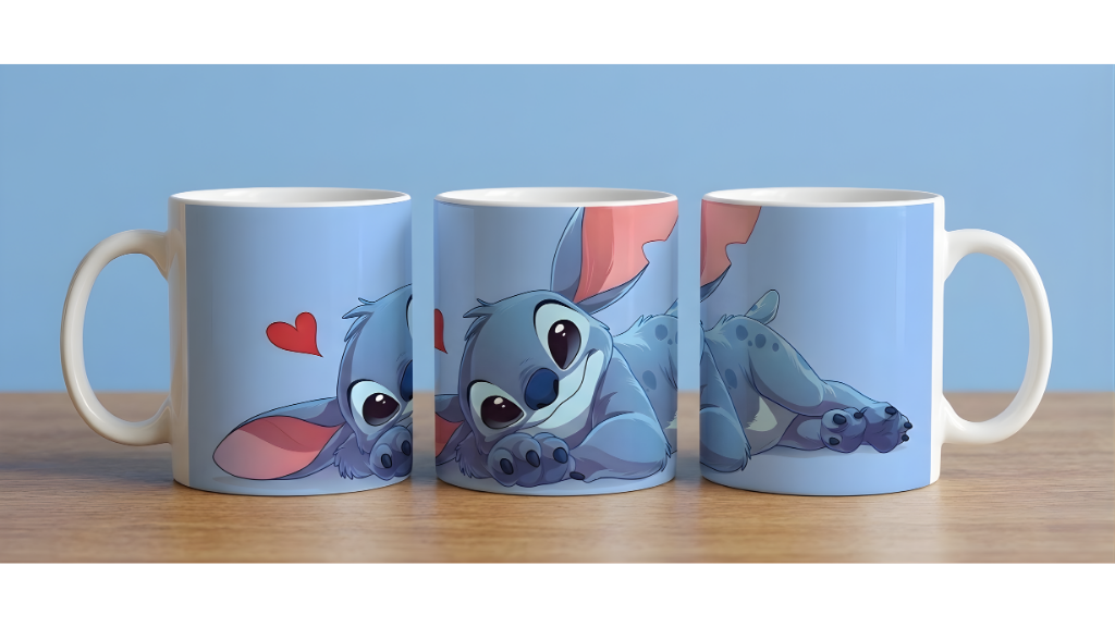 Caneca Stitch Apaixonado – Edição Romântica | 300 ml