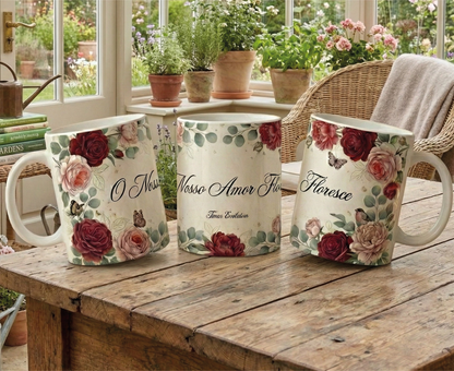 Caneca Premium "Amor em Paris" – Edição Especial São Valentim – 300ml