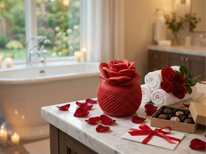 Caixa Porta-Joias Decorativa com Tampa em Rosa – Design Exclusivo