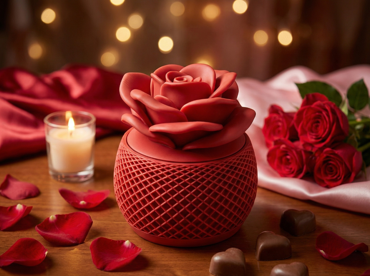 Caixa Porta-Joias Decorativa com Tampa em Rosa – Design Exclusivo