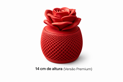 Caixa Porta-Joias Decorativa com Tampa em Rosa – Design Exclusivo